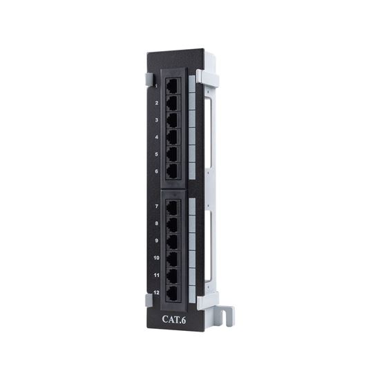DYNAMIX Mini 1U RJ45 12 Port Patch Panel, Cat6 T568A & T568B Wiring Dynamix — view 2