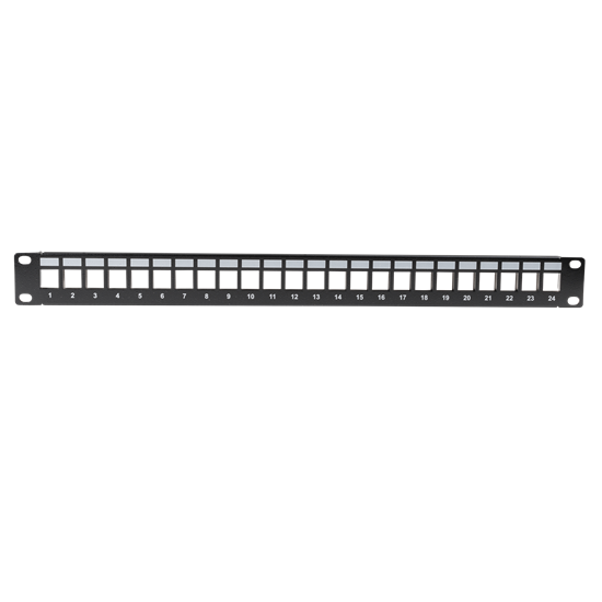 DYNAMIX Horizontal 19' 1RU Unloaded 24 Port UTP Patch Panel. RoHS Dynamix — view 2