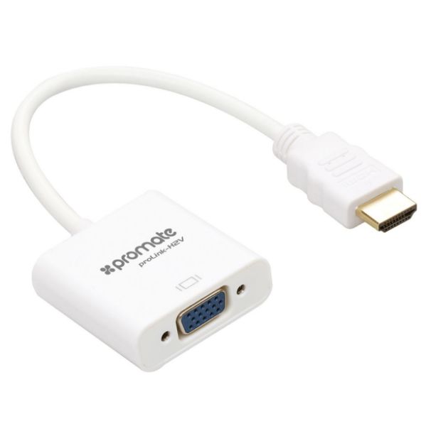 HDMI (Male) To VGA (Female Display Adaptor Kit. Supports Up To 1920x1080@60Hz. Promate — view 1