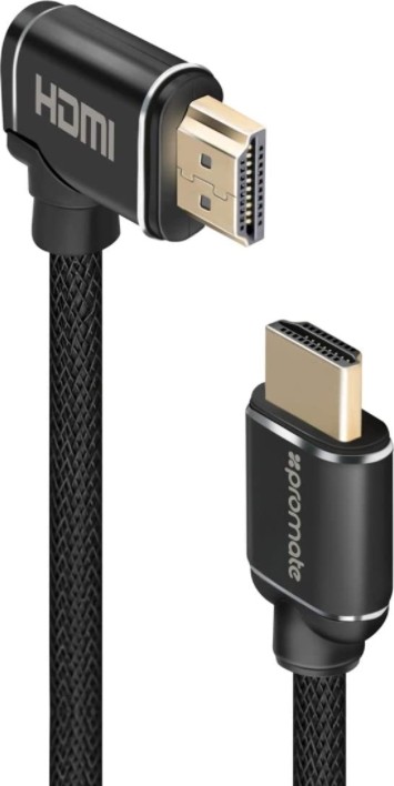 PROMATE 3m 4K HDMI right angle Cable. 24K Gold plated. High-Speed promate — view 1
