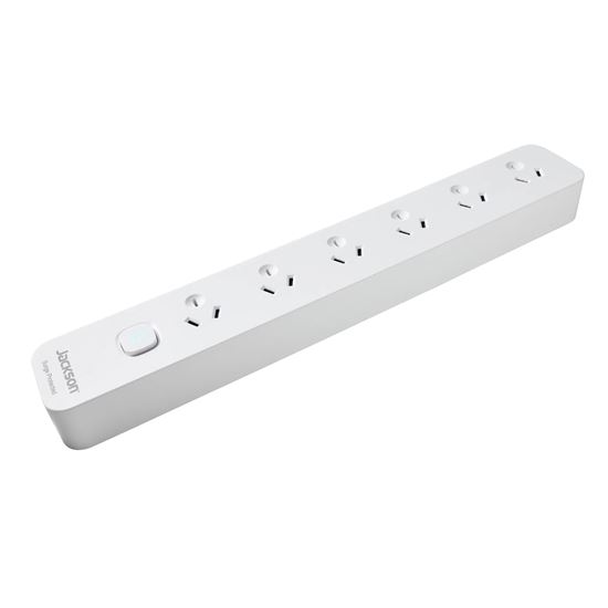 Master Switched 6 Way Surge Protected Powerboard Jackson — view 2