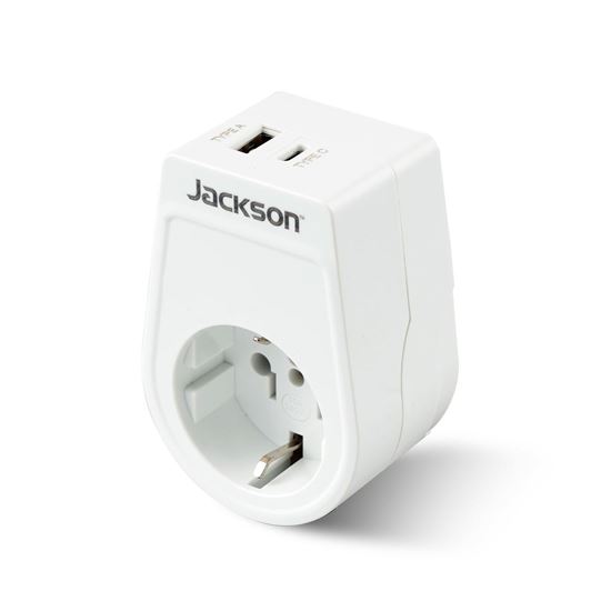 JACKSON Slim Inbound Travel Adaptor 1x USB-A and 1x USB-C Jackson — view 2
