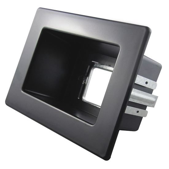 RECESSED Single Black Wall Box 1x GPO Slot, Stud Mount or Floating Recessed — view 2