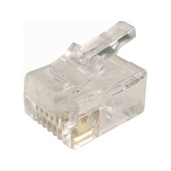 DYNAMIX RJ12 Plug 20pc Bag, 6P6C Modular Plug. 3 micron. Dynamix — view 2