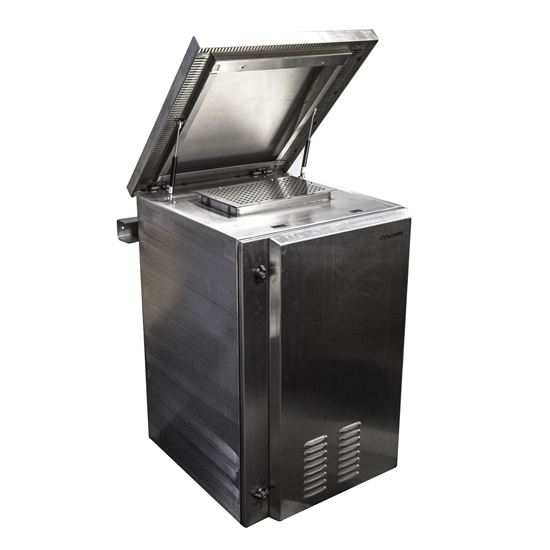DYNAMIX 9RU Stainless Vented Outdoor Wall Mount Cabinet (611x425 Dynamix — view 2