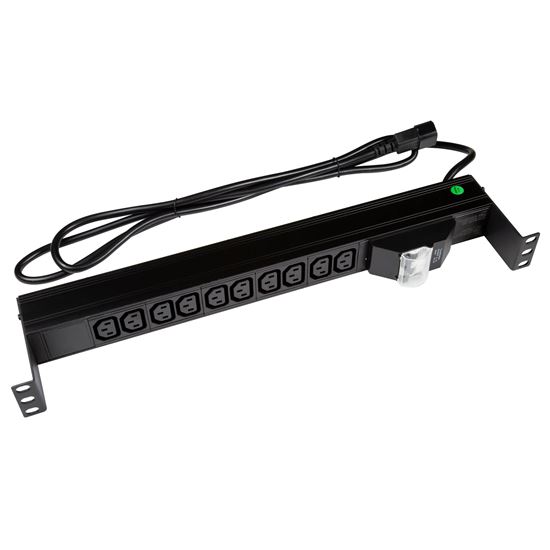 DYNAMIX 10 Outlet Horizontal Power Rail (10A IEC C13) with 6KA Dynamix — view 2