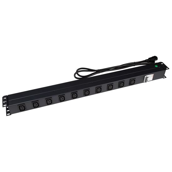 DYNAMIX 10 Outlet Vertical Power Rail (10A IEC C13) with 6KA Dynamix — view 2