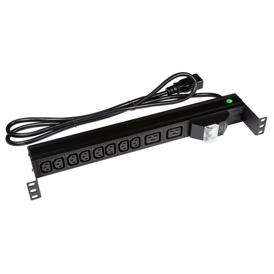 DYNAMIX 10 Outlet Horizontal Power Rail (8x 10A IEC C13 & 2x 16A IEC Dynamix — view 2
