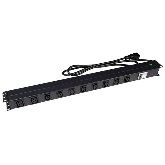 DYNAMIX 10 Outlet Vertical Power Rail (8x 10A IEC C13 & 2x 16A IEC Dynamix — view 2