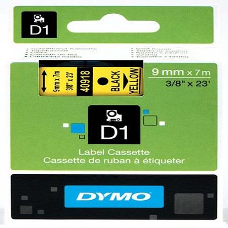DYMO Genuine D1 Label Cassette Tape 9mm x 7M,  Black on Yellow Dymo — view 2