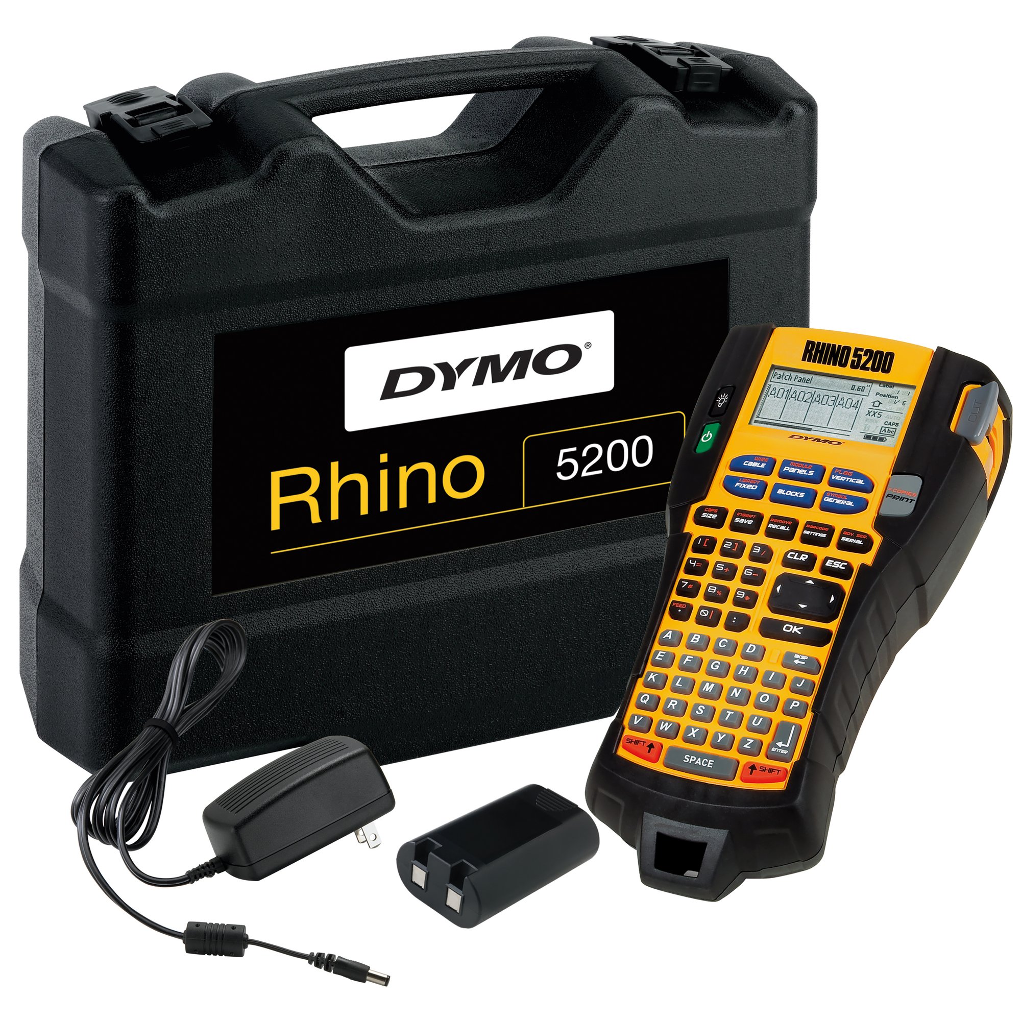 DYMO Rhino 5200 Industrial Labeller Hard Case Kit,Hot-keys to print Dymo — view 2