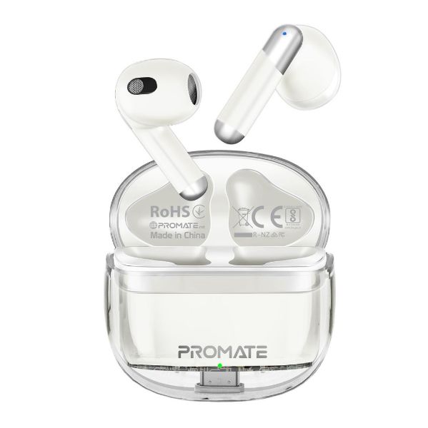In-Ear HD Bluetooth Earbud Intellitouch & 300mAh Charging Case. Ergonomic Fit Promate — view 2