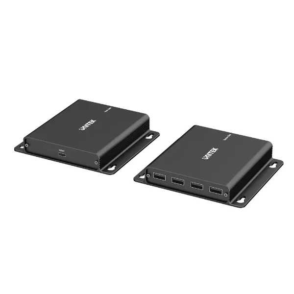 4-Port USB-A 2.0 Extender Over Ethernet. Up To 150M. USB-C Input (Host). UNITEK — view 2