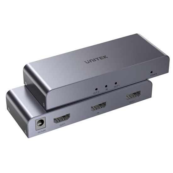 UNITEK 1-In-2-Out 4K HDMI 1.4 Splitter. Supports up to 4K@30Hz Unitek — view 1