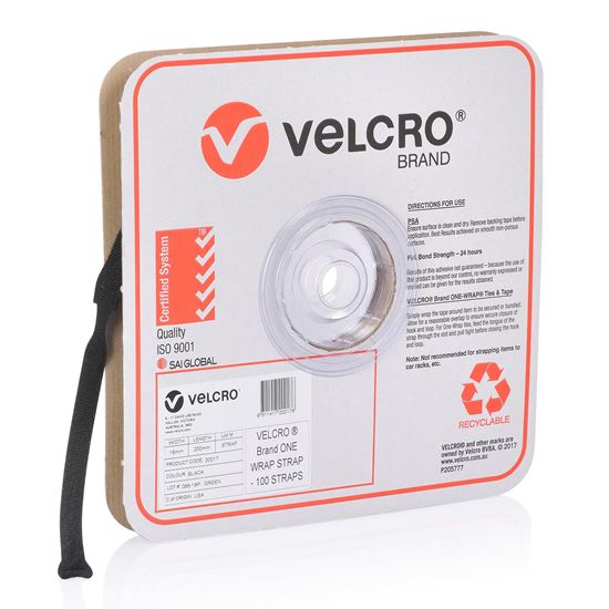 VELCRO One-Wrap 19mm x 200mm Pre-sized Ties. 100 Ties per Roll. Velcro — view 2