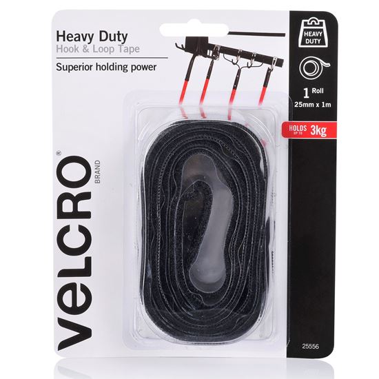 VELCRO Brand 25mm x 1m Heavy Duty Hook & Loop Tape. Designed for Velcro — view 2