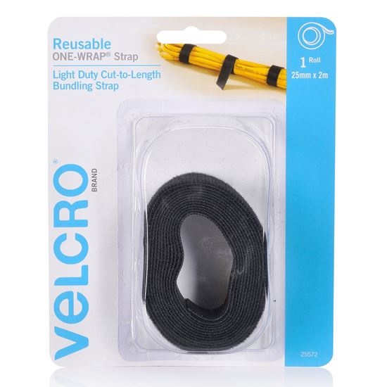 VELCRO Brand 25mm x 2m Reusable Cut-to-Lenght ONE-WRAP Strap. Velcro — view 2