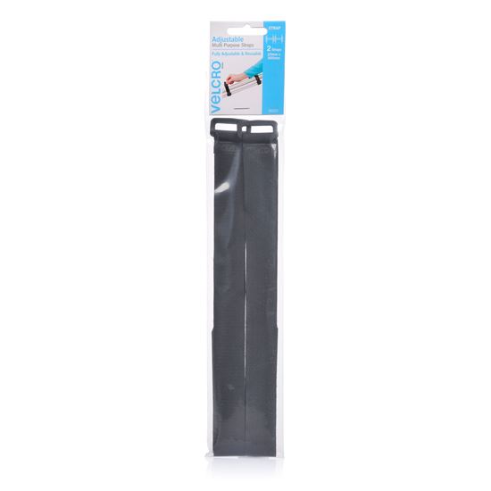 VELCRO Brand 25 x 900mm Adjustable 2 Pack Multi-Purpose Straps. Velcro — view 2