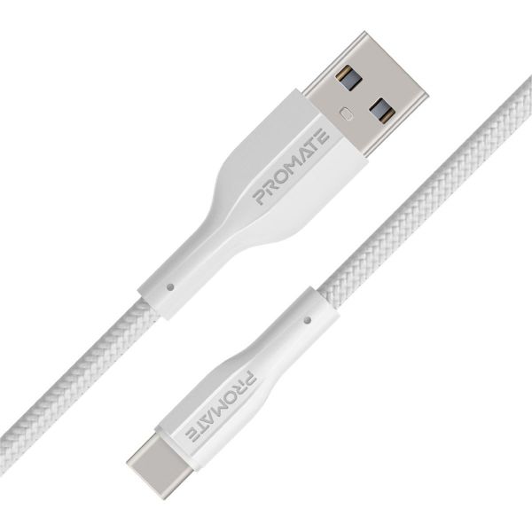 1M USB-A To USB-C Super Flexible Cable. Supports 2A Charging & 480Mbps Data PROMATE — view 2