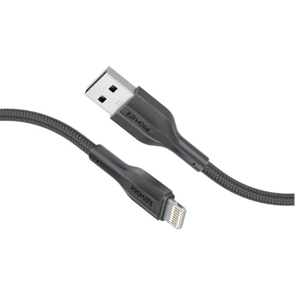 2M USB-A To Lightning Connector Super Flexible Cable Supports 2A Charging & 480Mbps PROMATE — view 1