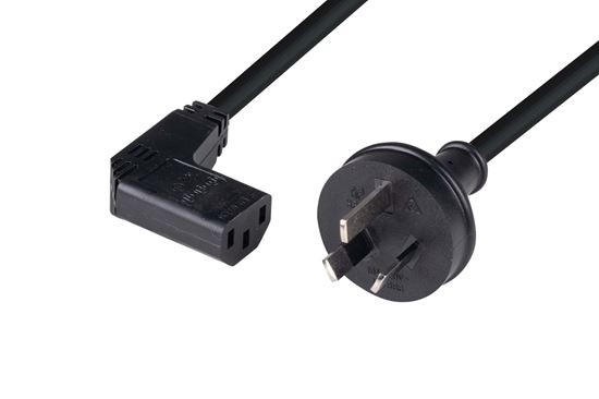 DYNAMIX 3M 3-Pin Plug to Right Angled IEC C13 Female Connector 10A Dynamix — view 2