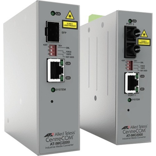AT-IMC200T/SC-980 TAA- 10/100TX to 100FX/SC Industrial Temp Fast Ethernet Media Converter Allied Telesis — view 2