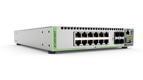 AT-XS916MXS-40 16-port 10G stackable L3 switch with 12 x 10G/1G SFP+ ports and 4 x 10G/1G RJ-45 ports Allied Telesis — view 2