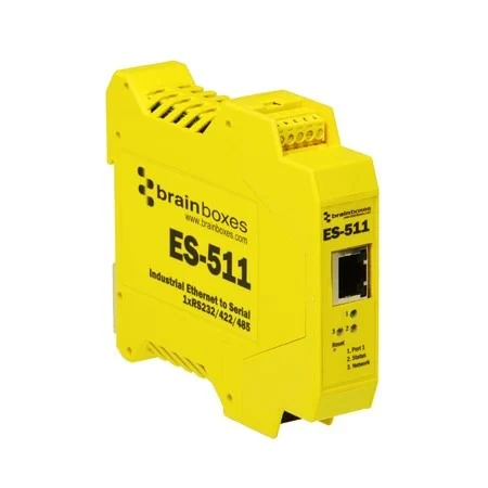 1 Port RS-232/422/485 Industrial Ethernet to Serial Device Server Brainboxes — view 1