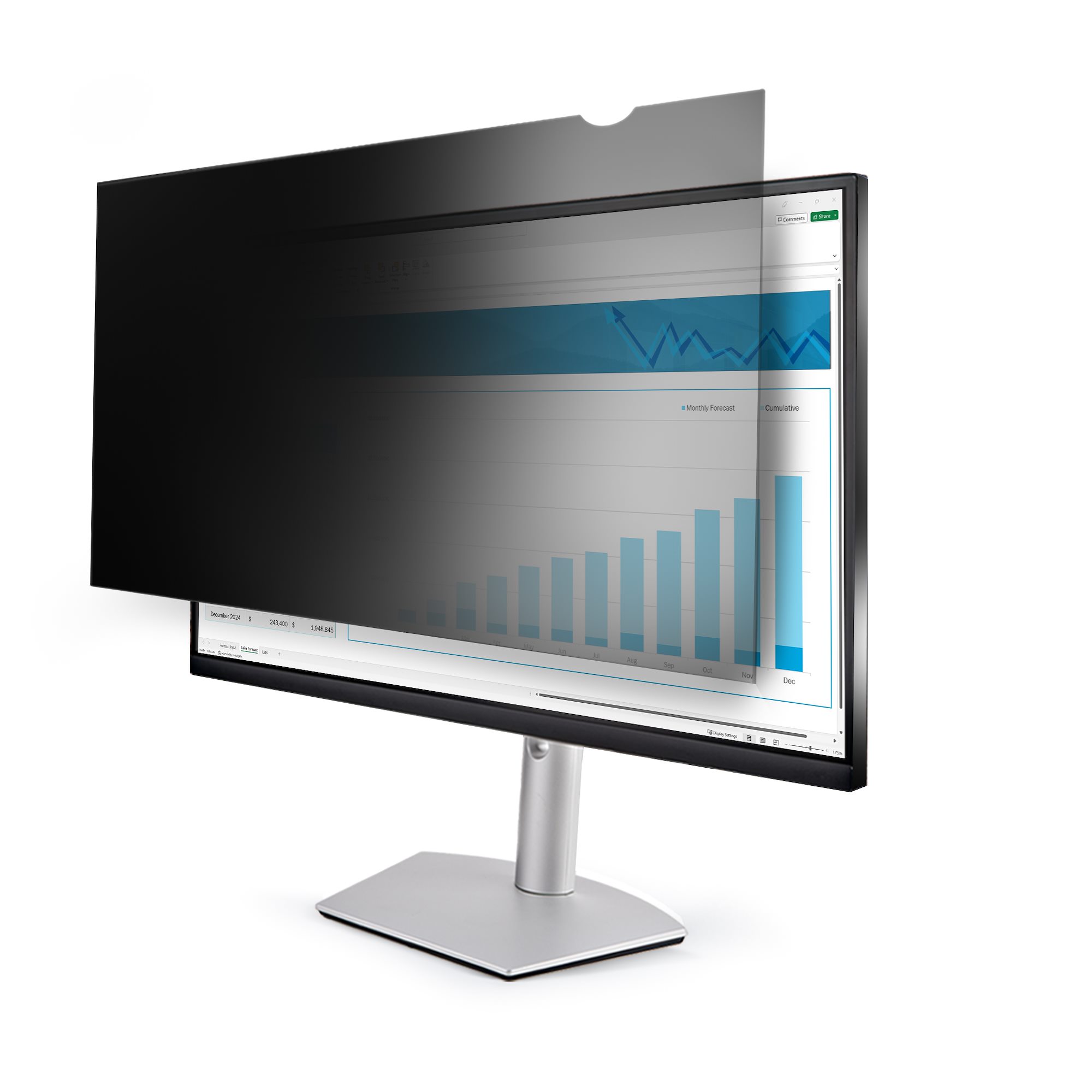 16:10 Privacy Filter for 24"" Widescreen LCD Monitor StarTech.com — view 2