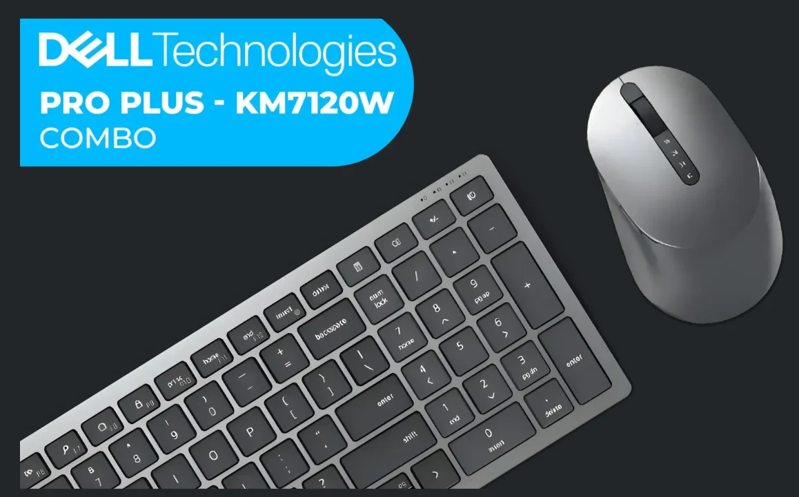 KM7120W Multi-Device Wireless Keyboard and Mouse Combo - Titan Grey Dell — view 2