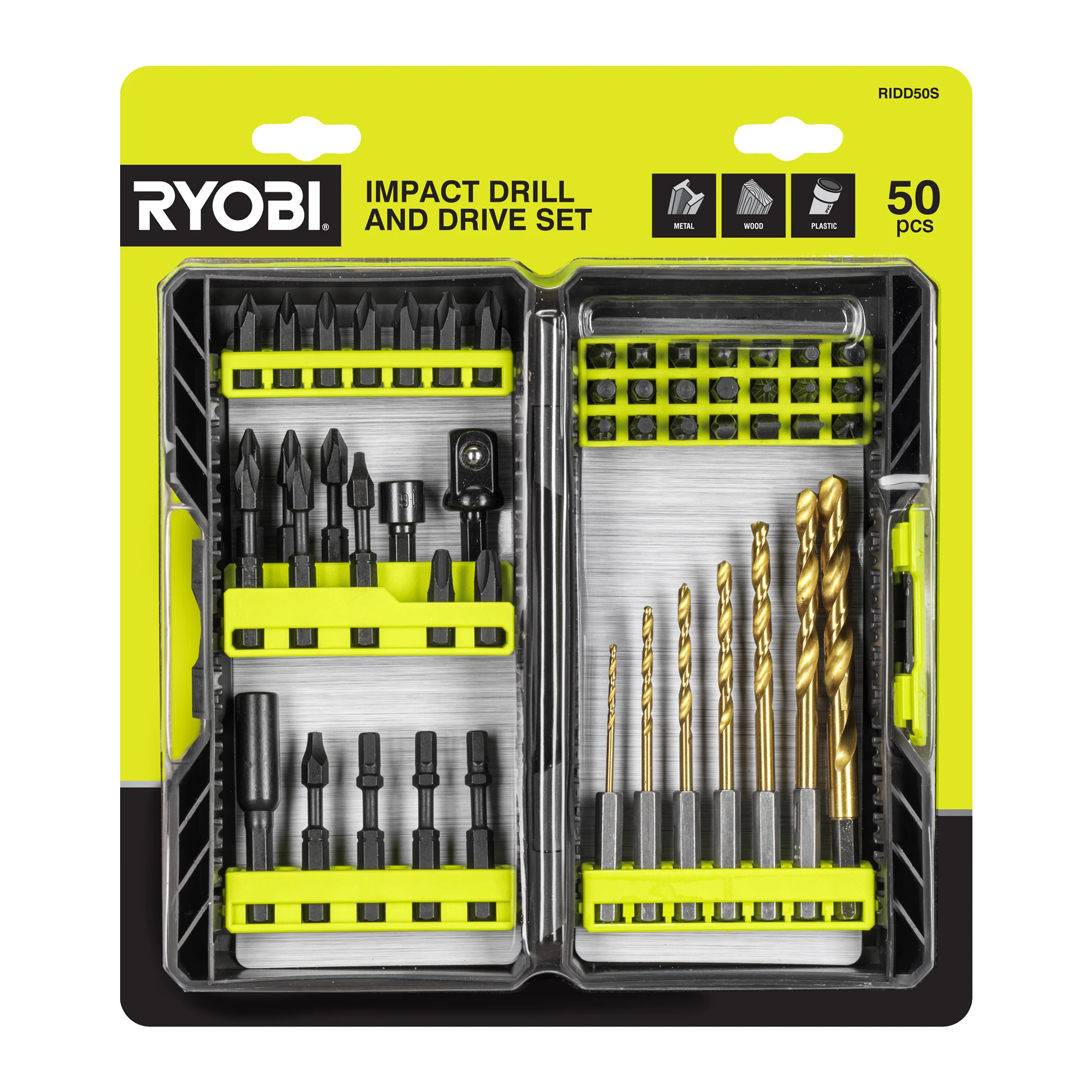 Impact Drill and Drive Set 50pcs Ryobi — view 2