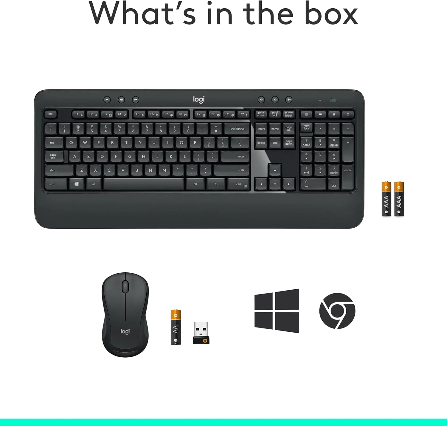MK540 Advanced Wireless Keyboard/Mouse Combo Black # Logitech — view 2