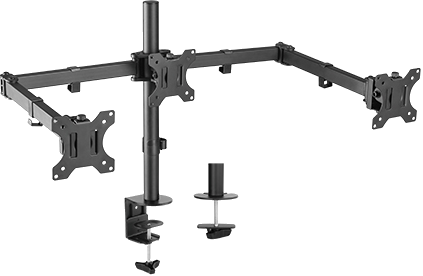 Brateck 13-27" Triple Monitor Economy Desk Mount Bracket Brateck — view 2