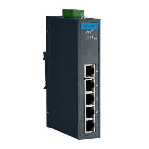 Advantech EKI-2705G-1GPI-A 4 Port PoE 24-48VDC Switch Advantech — view 2