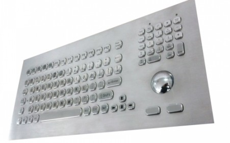 Inputel KB021 Stainless Steel Keyboard + Trackball IP65 - PS2 Inputel — view 2
