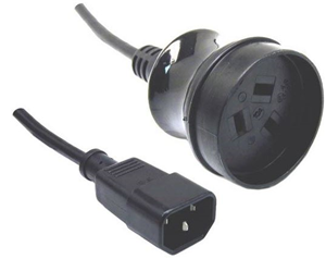 10A/250V UPS IEC (M) to 3 Pin Power (F) 0.5m Power Cord Unspecified — view 2