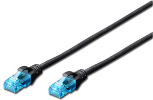 Digitus UTP CAT5e Patch Lead - 0.5M Black Digitus — view 2
