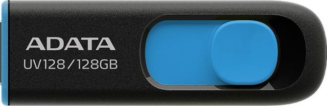 ADATA UV128 Dashdrive Retractable USB 3.0 128GB Blue/Black Flash Drive Adata — view 2