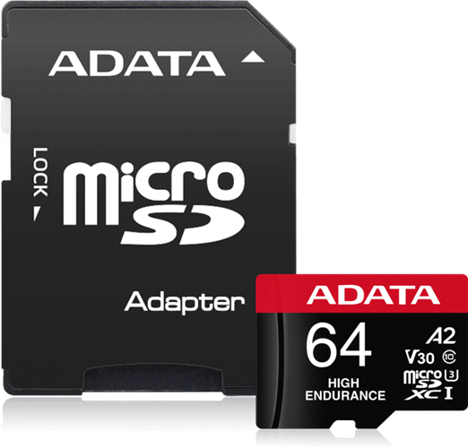 ADATA High Endurance microSDXC UHS-I U3 A2 V30 Card with Adapter 64GB Adata — view 2