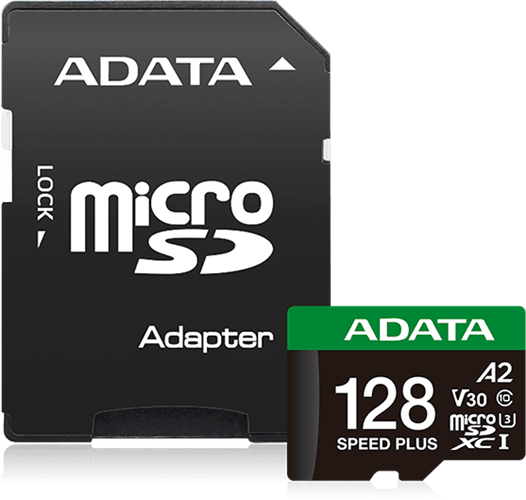 ADATA Speed Plus microSDXC UHS-I U3 A2 V30 Card with Adapter 128GB Adata — view 2