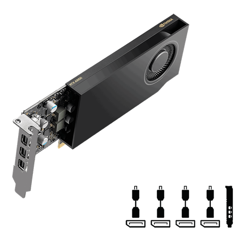 NVIDIA Quadro RTX A1000 8GB DDR6 PCIE Graphics Card 4*mini DP Pny — view 2