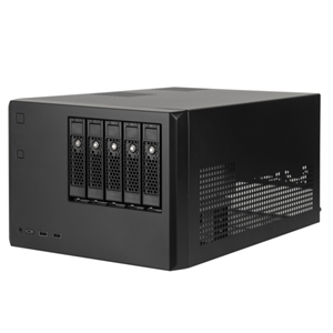 SilverStone CS351 mATX Black Storage Desktop with 5 Hotswap Bays SilverStone — view 1