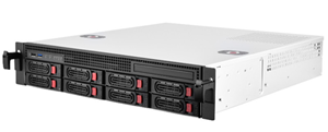 SilverStone RM21-308 mATX 2U 8 Bay Rackmount Case SilverStone — view 2