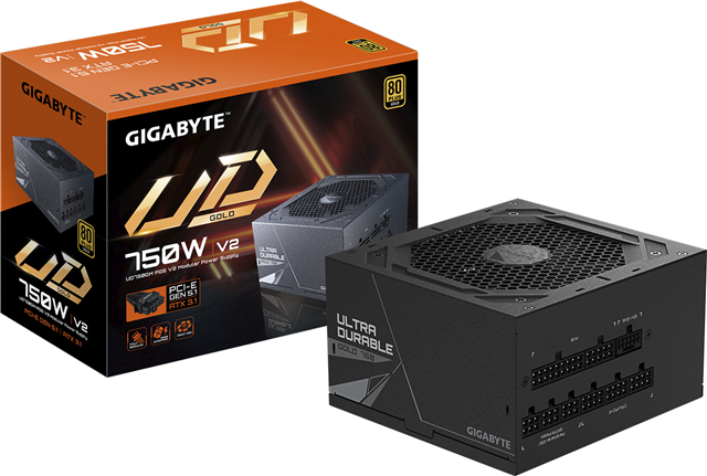 Gigabyte GP-UD750GM 750W ATX Gold Full Modular PSU 5yr wty Gigabyte — view 2