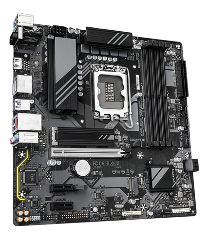 Gigabyte B760M DS3H WF6E Gen5 DDR5 mATX LGA1700 Motherboard Gigabyte — view 2