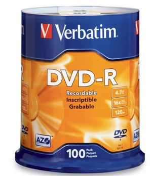 Verbatim DVD-R 4.7GB 16x 100 Pack on Spindle Verbatim — view 2