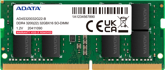 ADATA 16GB DDR4-3200 2048x8 SODIMM Lifetime wty Adata — view 2