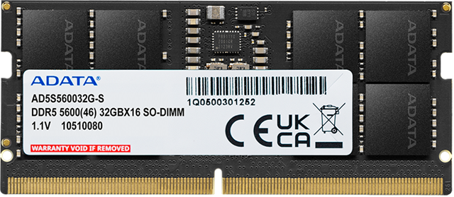 ADATA 8GB DDR5-5600 CL46 SODIMM Lifetime wty Adata — view 2