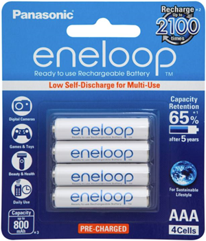 Panasonic Eneloop AAA 800mAh Rechargeable Batteries 4 Pack Panasonic — view 2