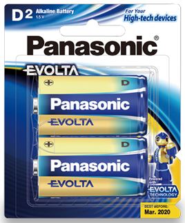 Panasonic Evolta D Alkaline Battery 2 Pack Panasonic — view 2